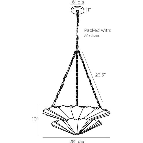 Katya 9 Light 28 inch Vintage Brass Chandelier Ceiling Light