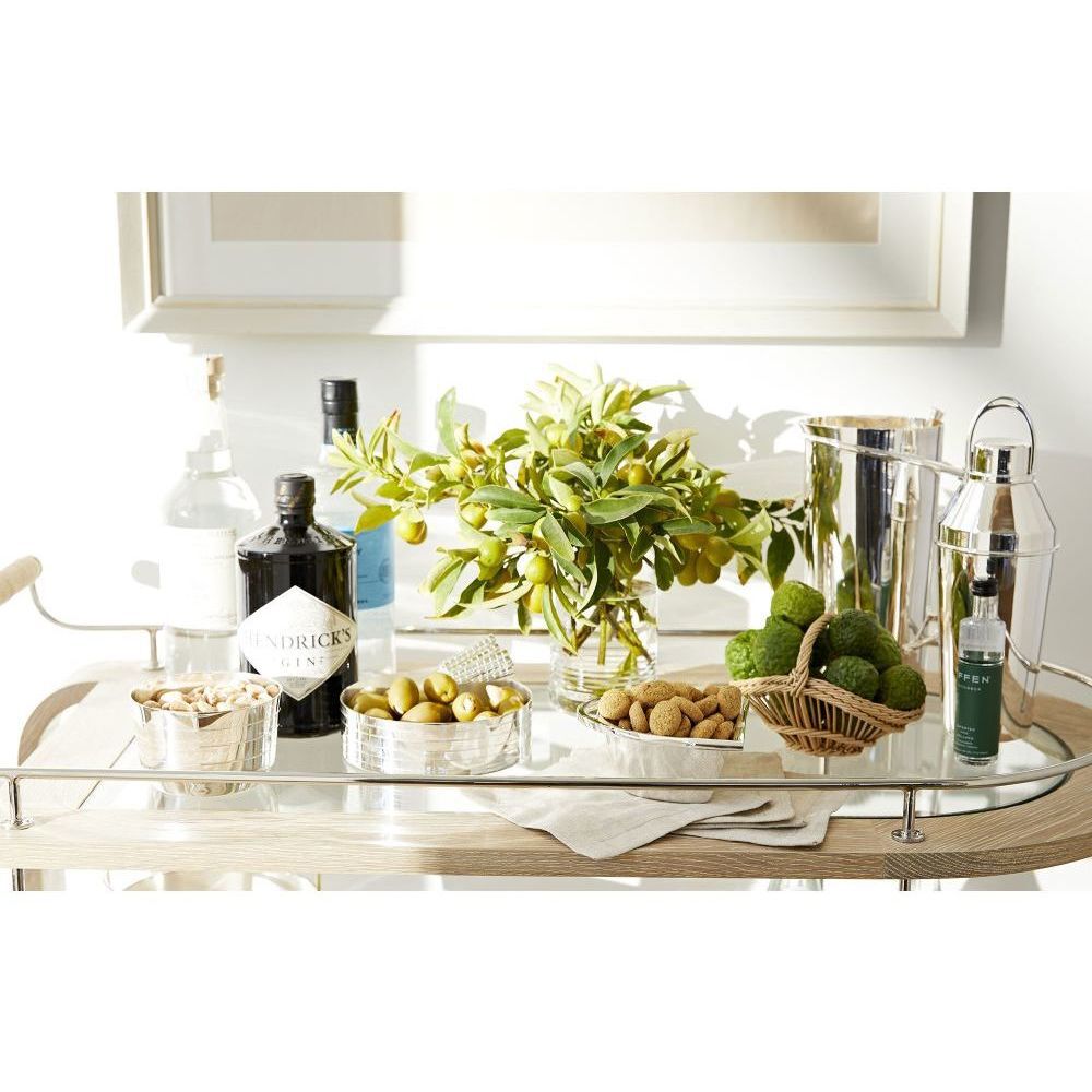 Brays 37 inch Whitewash Bar Cart