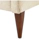 Vincent Textured Ivory and Dark Walnut Sofa