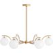 Tricia 6 Light 42.5 inch Antique Brass Chandelier Ceiling Light