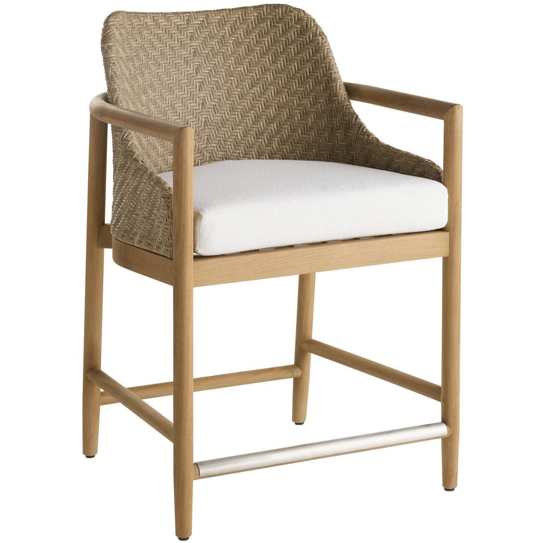 Chilton 36 inch Pearl and Dark Blonde with Natural Outdoor Counter Stool