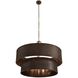 Hecche 6 Light 35 inch Carbon and Bronze Chandelier Ceiling Light