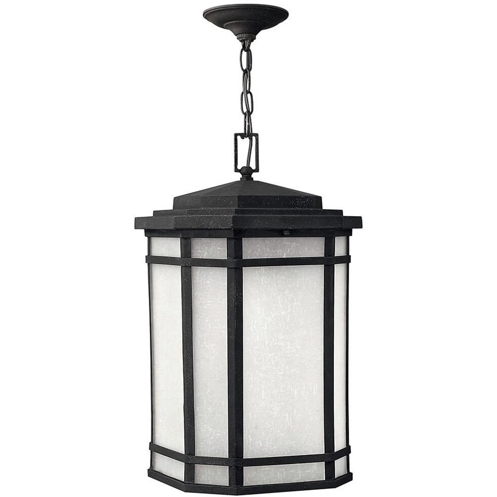 Cherry Creek 1 Light 12 inch Vintage Black Outdoor Hanging Lantern