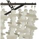 Cyprus 6 Light 34 inch Organic Frosted and Bronze Chandelier Ceiling Light