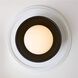 Glaze 1 Light 12 inch Antique Brass and Matte Black Ceramic Flush Mount Ceiling Light, Small
