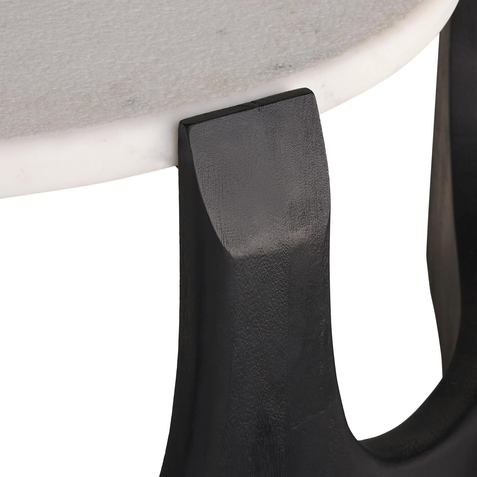 Lorena 58 X 16.5 inch White and Ebony Coffee Table