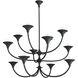 Larkin 12 Light 41.5 inch Black Gesso Chandelier Ceiling Light