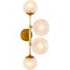 Christelle 4 Light 19 inch Matte Swirl Sconce Wall Light