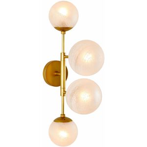 Christelle 4 Light 19 inch Matte Swirl Sconce Wall Light