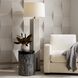Fortunata 61 inch 150.00 watt Ivory and Heritage Brass Floor Lamp Portable Light