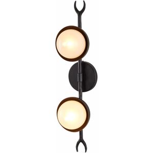 Churchill 2 Light 6 inch Blackened Iron Sconce Wall Light