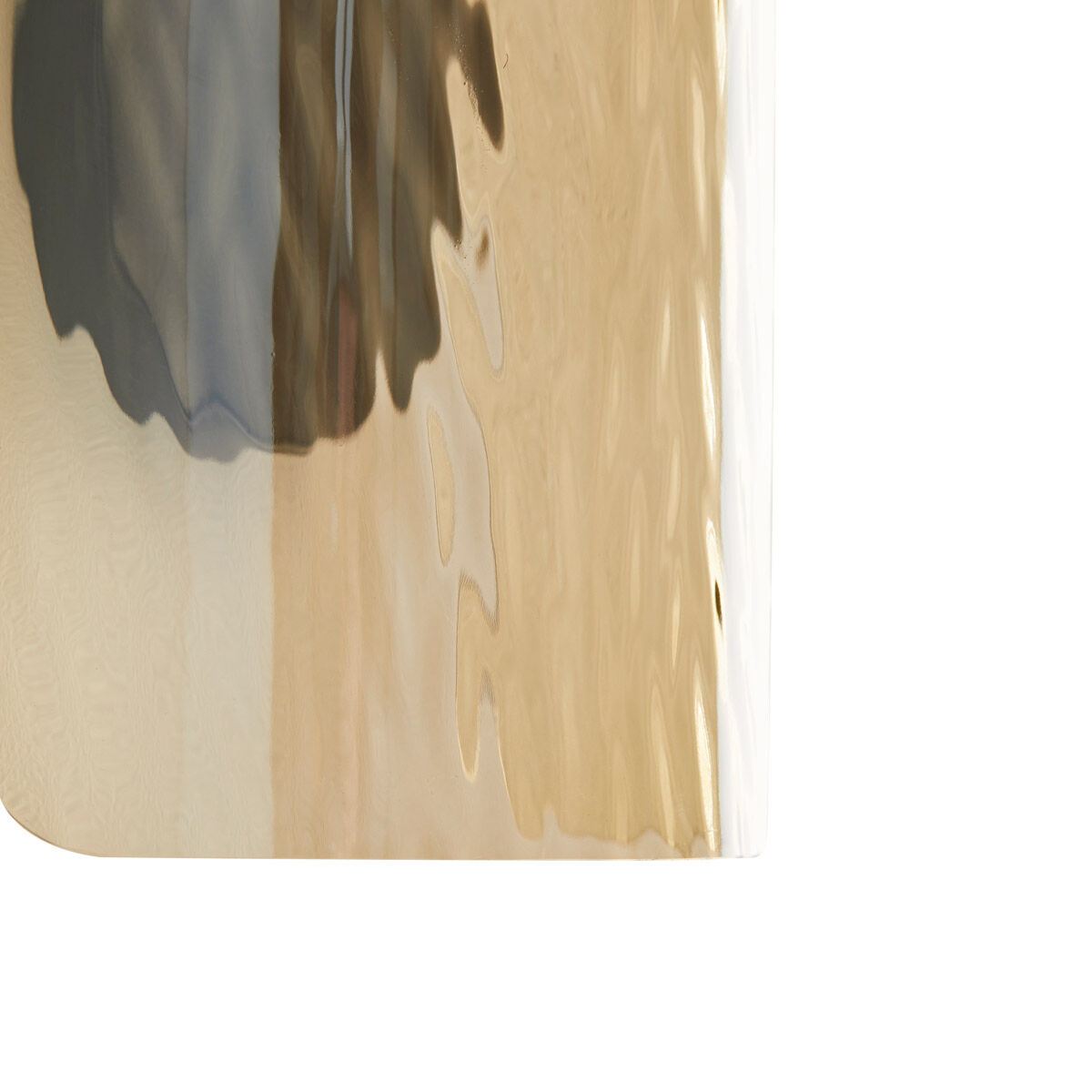 Bend Sconce Wall Light in Rippled Amber Glass