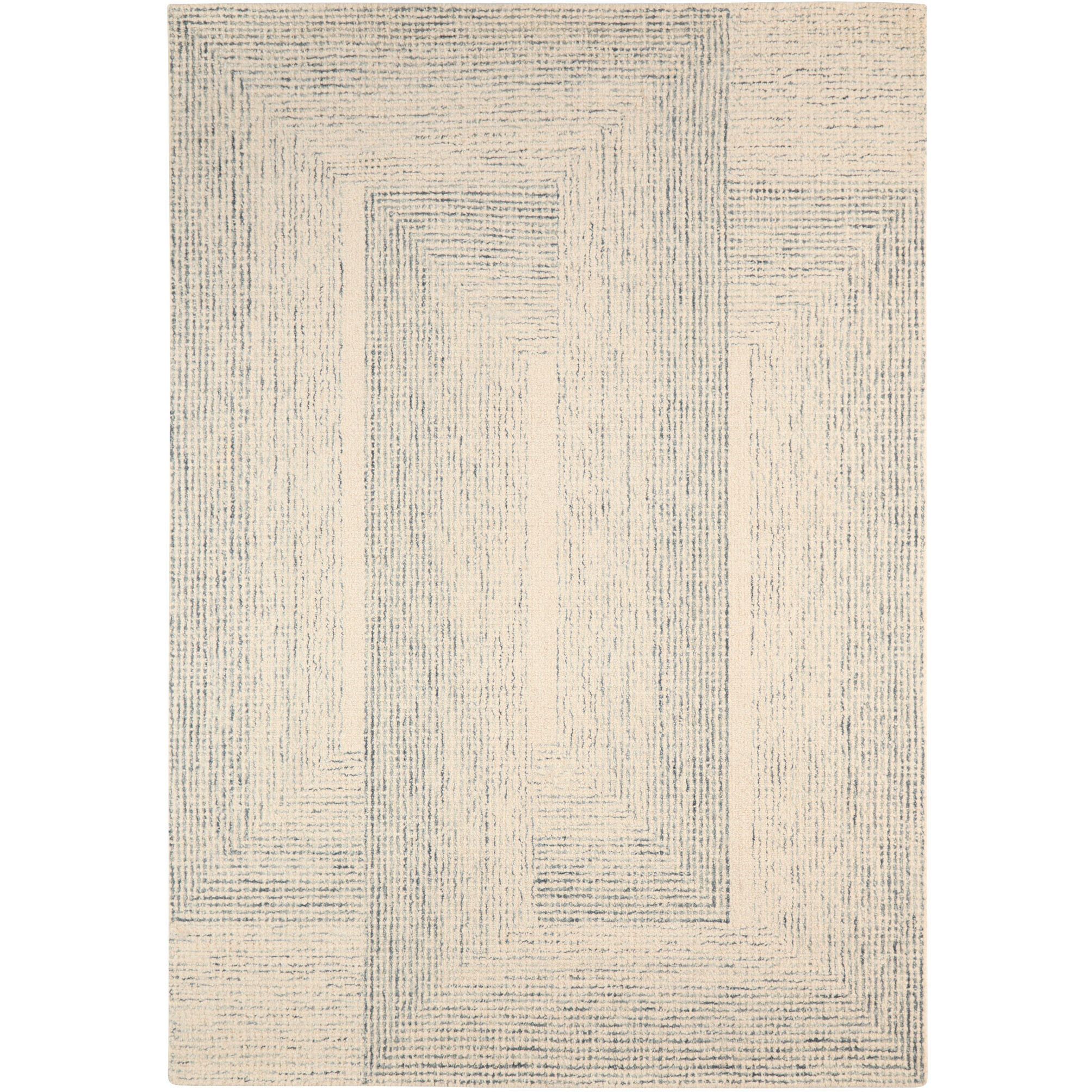 Laid Back Luxe Ivory and Blue Indoor Rug