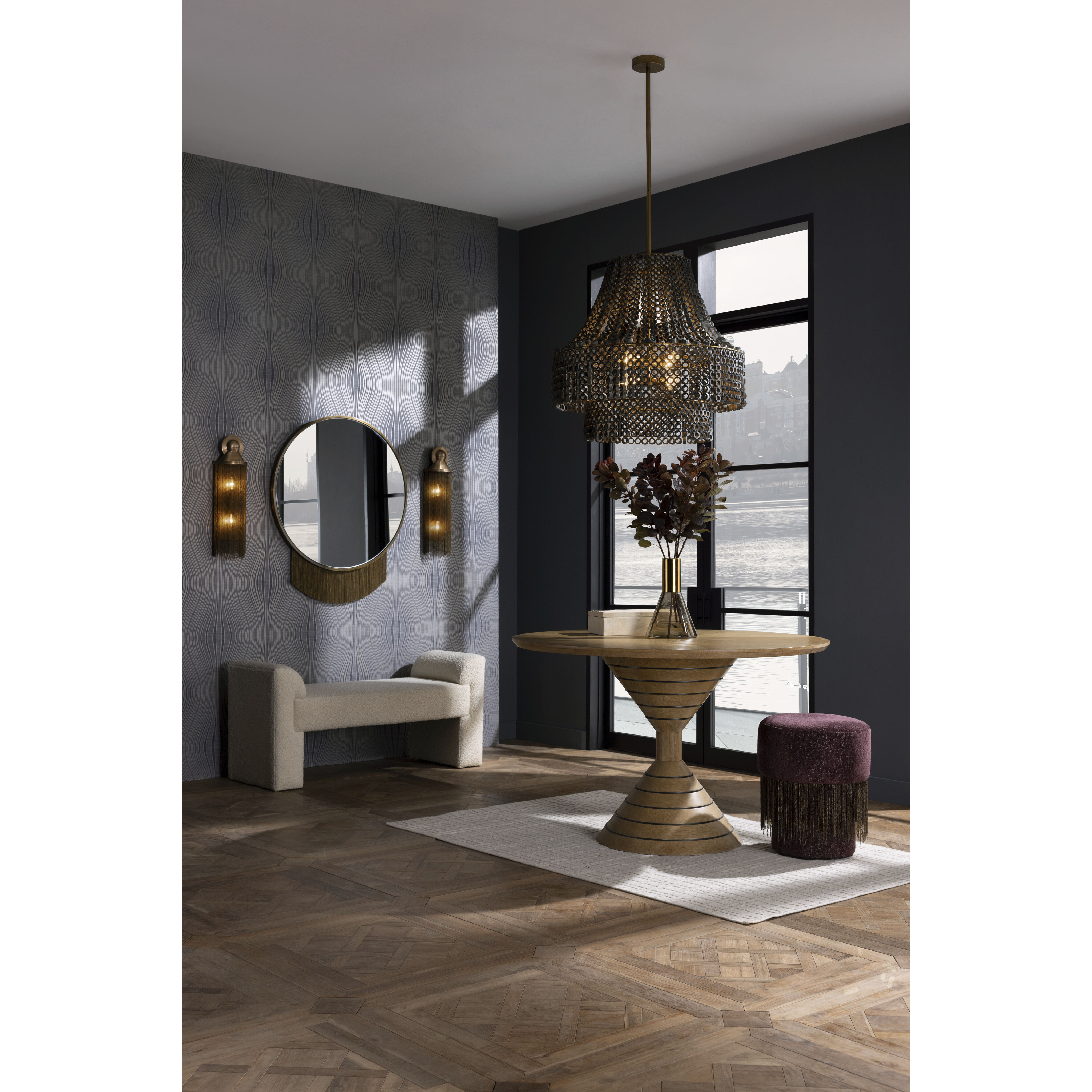 Hannie 8 Light 29 inch Gray Wash Chandelier Ceiling Light