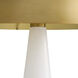 Chanell 30 inch 100.00 watt White Alabaster Table Lamp Portable Light