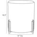 Warby 18.5 inch Sterling Velvet Ottoman