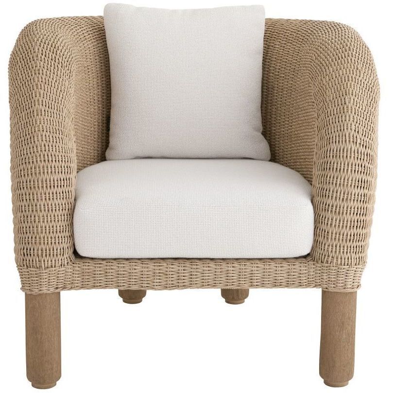 Fielder Pearl and Dune with Wheat Outdoor Lounge Chair