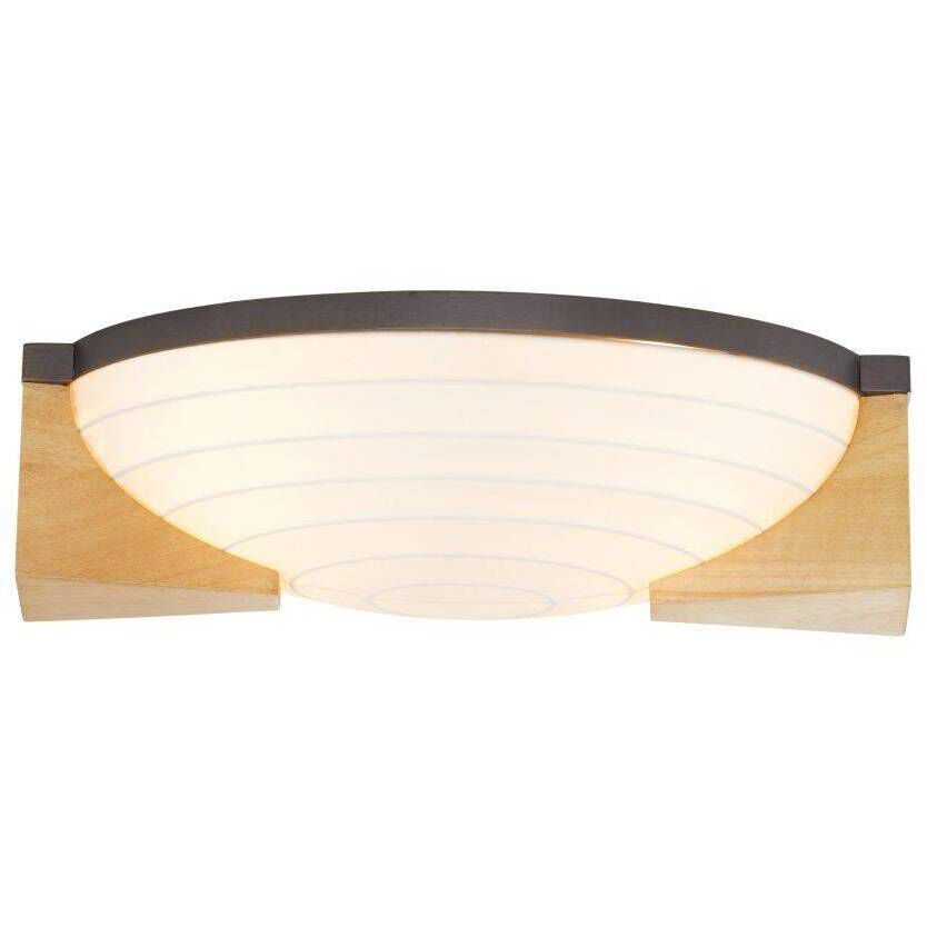 Hammonds 2 Light 17 inch Oyster and English Bronze Flush Mount Ceiling Light
