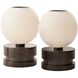 Pluto White Candleholders, Set of 2
