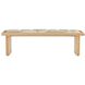 Fairfield Greige Leather and Taupe Suede with Blonde Wood Bench