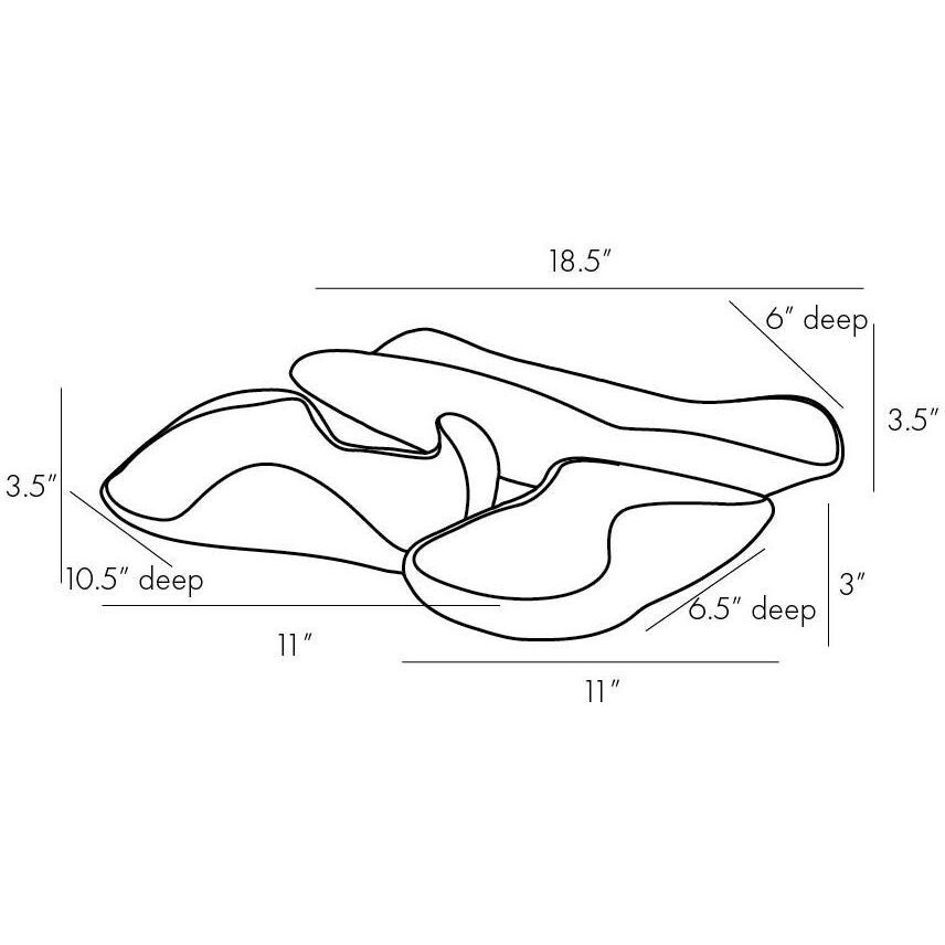 Roll Matte Black Trays, Set of 3