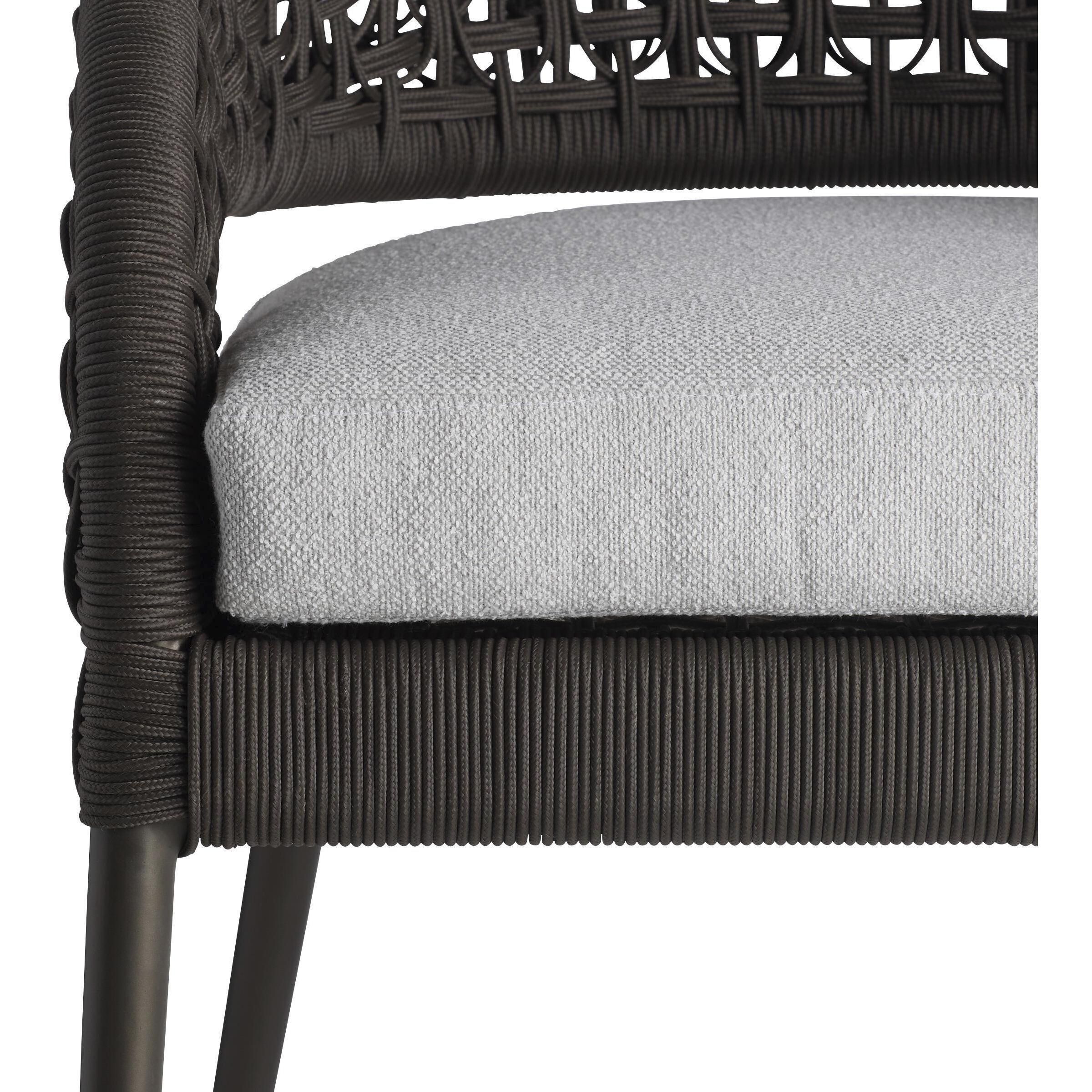 Juri Porpoise and Charcoal Brown with Dark Gray Outdoor Dining Chair