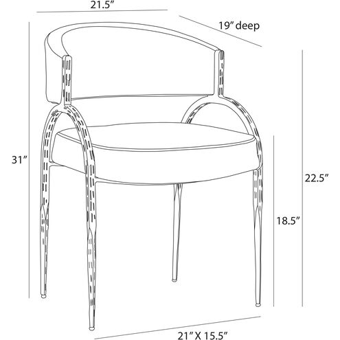 Bahati Midnight Grey and Natural Iron Chair