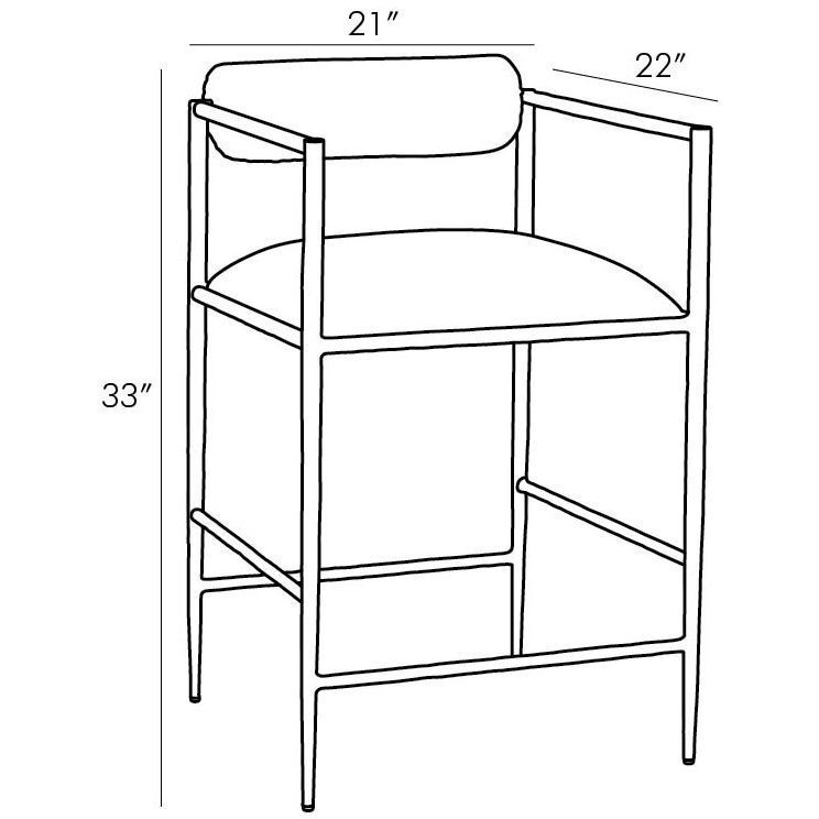 Barbana 33 inch Natural Counter Stool