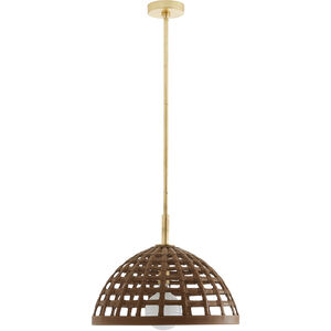 Mosella 1 Light 11 inch Russet and Gold Leaf Pendant Ceiling Light