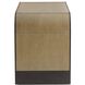 Gaston 56 inch Chamois Gray and Ebony with Bronze and Antique Brass Desk