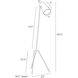 Draper 60.00 watt Blackened Floor Lamp Portable Light