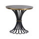 Draco 28 inch Antique Brass and Black End Table
