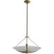 Karlsen 3 Light 23 inch Antique Brass Semi-Flush Mount Ceiling Light