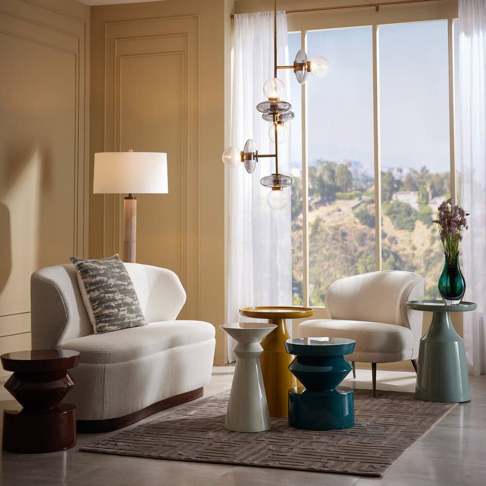 Uma 16 inch Paprika Accent Table