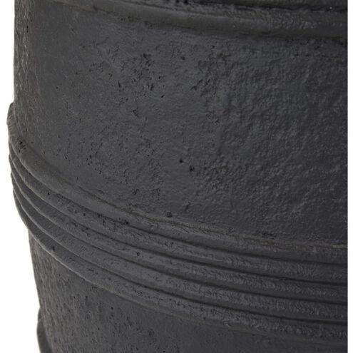 Chicago Matte Black Outdoor Planter, Large