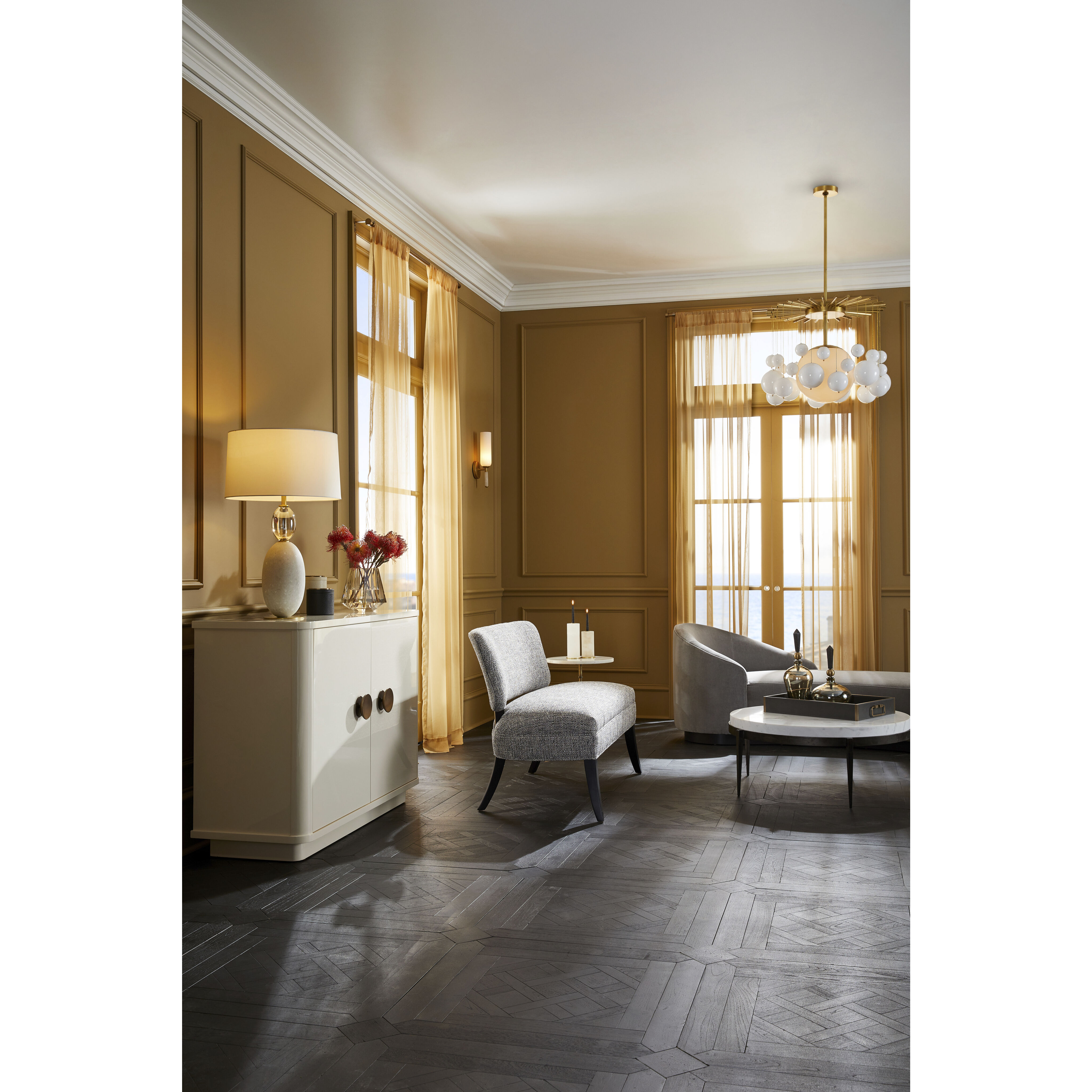 Minato 29 inch 150.00 watt Ivory Lamp Portable Light