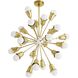 Eva 27.5 inch Antique Brass Chandelier Ceiling Light