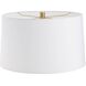Gianna 30 inch 150.00 watt Clear Etched Glass and Vintage Brass Lamp Portable Light