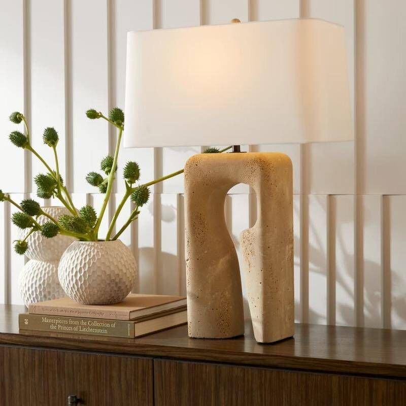 Kamora 30 inch 150.00 watt Sand and Bronze Table Lamp Portable Light