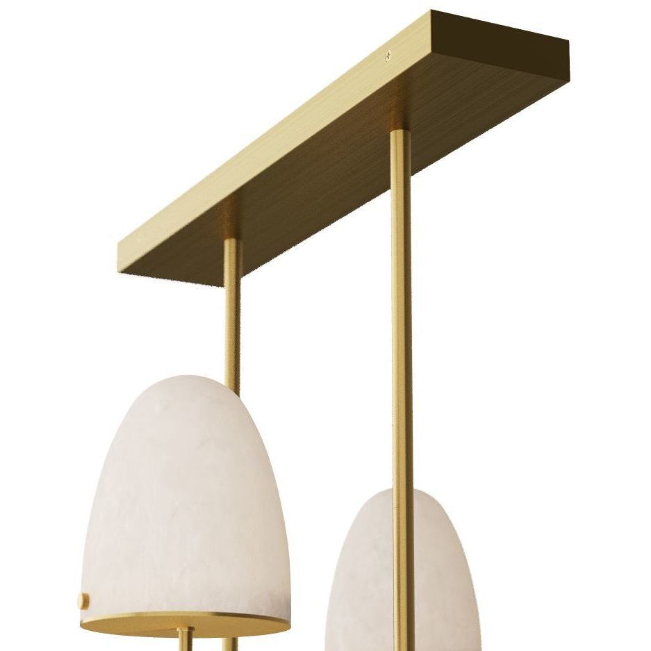 Alazani 35 X 28.5 inch Antique Brass Linear Chandelier Ceiling Light