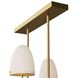 Alazani 35 X 28.5 inch Antique Brass Linear Chandelier Ceiling Light