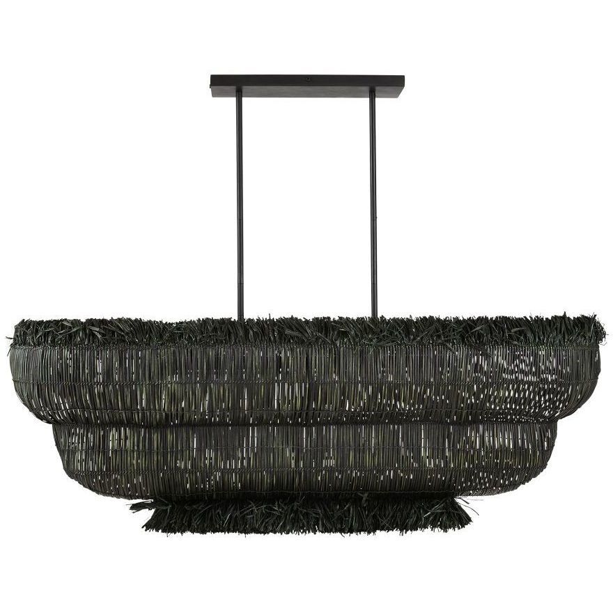 Yessika 62 X 27 inch Dark Gray Stained Linear Chandelier Ceiling Light