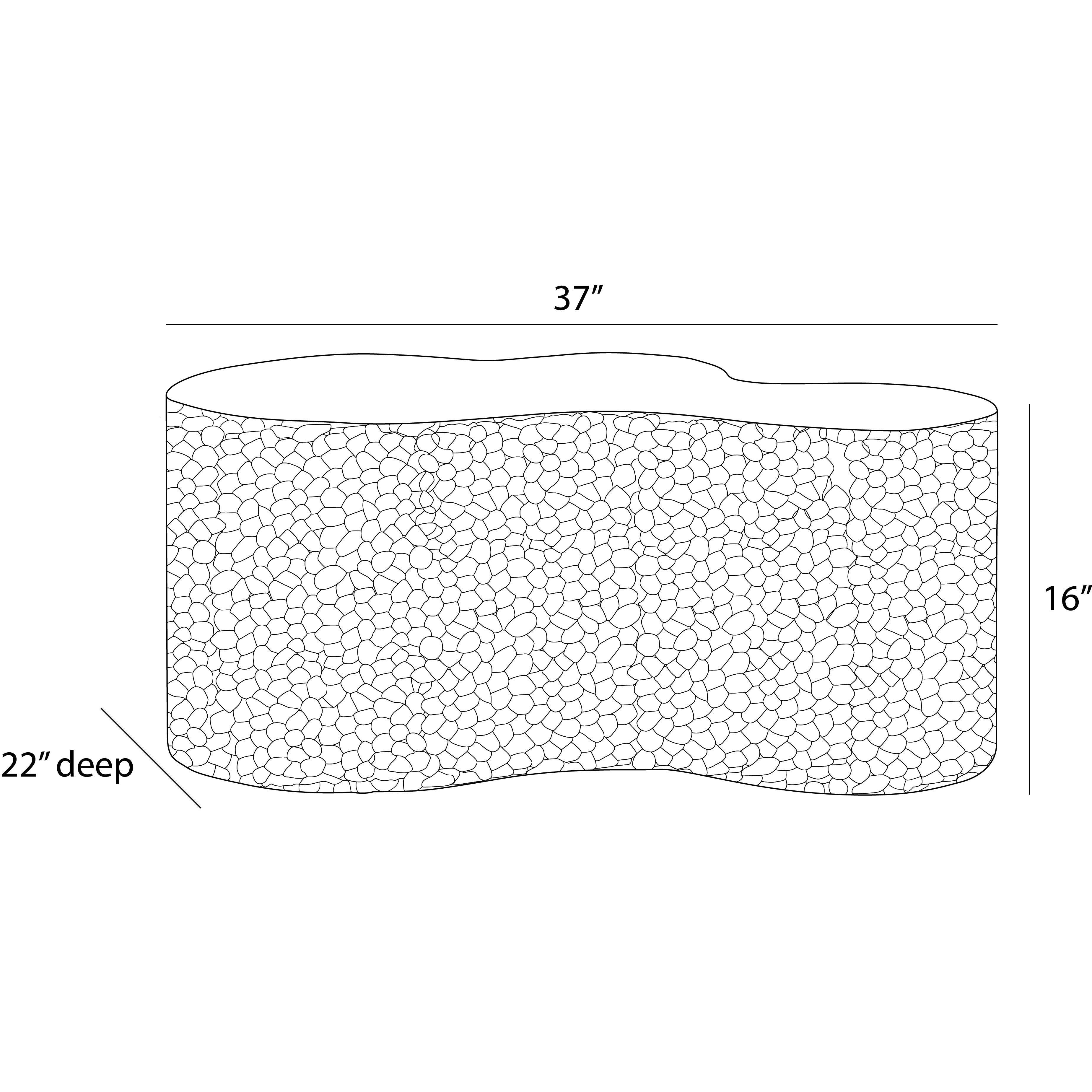 Indio 36 X 22 inch Matte Black Outdoor Coffee Table, Large