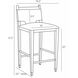 Burdock 18.5 inch Black Bar Stool
