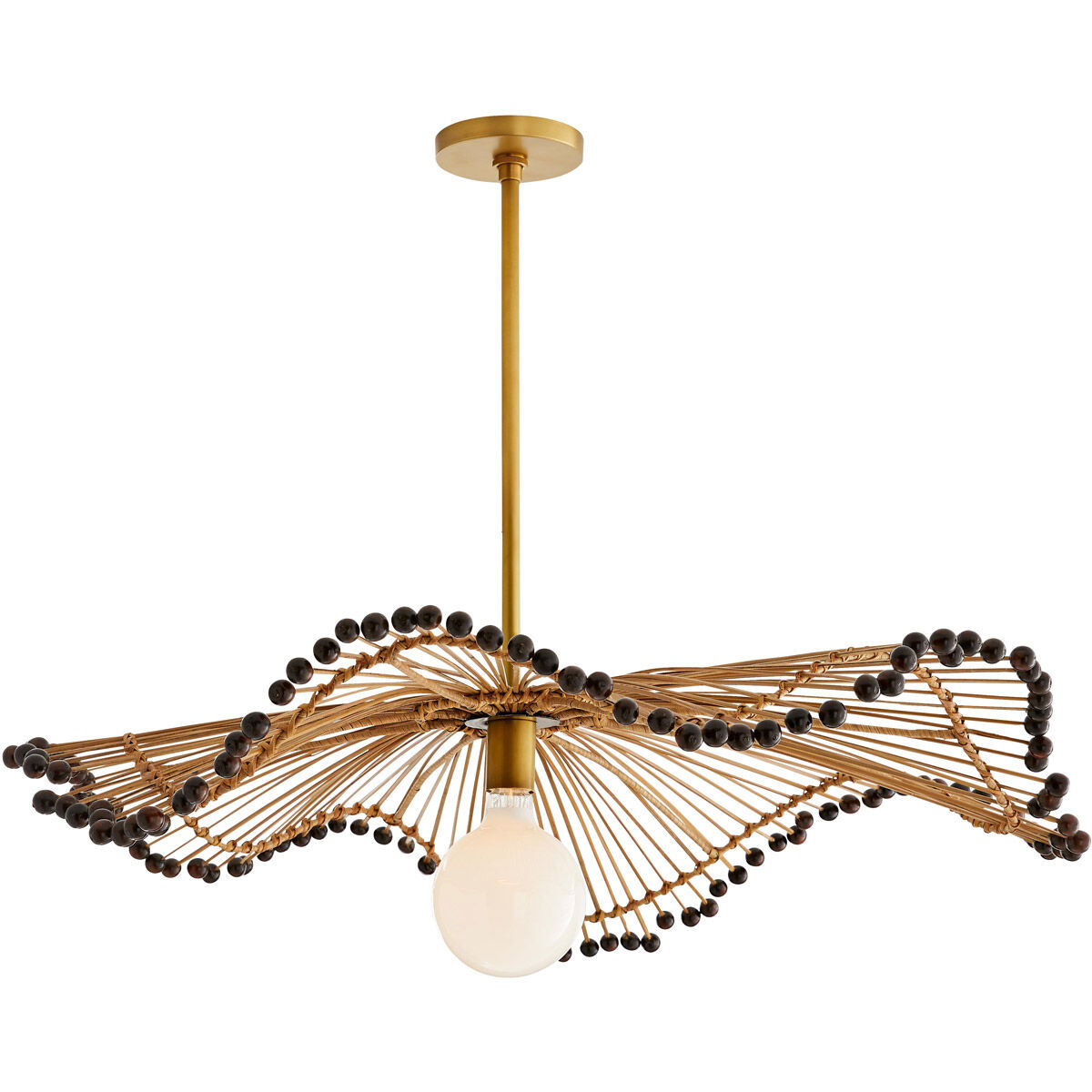 Waverly 1 Light 35 inch Natural Pendant Ceiling Light