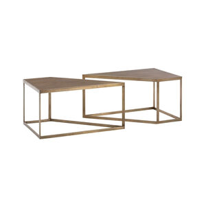 Austin 40 X 20 inch Antique Brass Cocktail Table, Set of 2