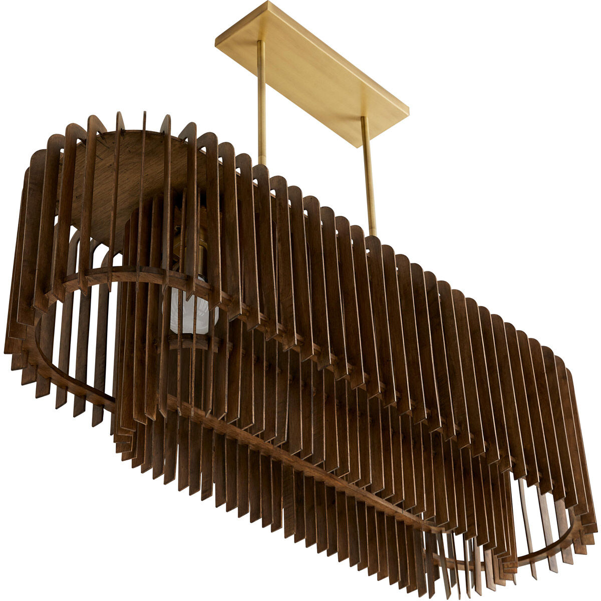 Valencia 5 Light 49 inch Dark Walnut Linear Chandelier Ceiling Light