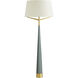 Elden 69 inch 150.00 watt Cadet Blue and Antique Brass Floor Lamp Portable Light