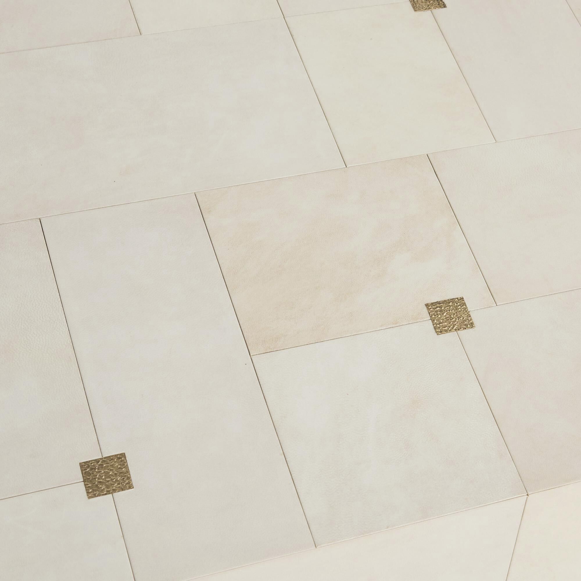 Madelyn 56 X 16.5 inch Ivory and Antique Brass Coffee Table