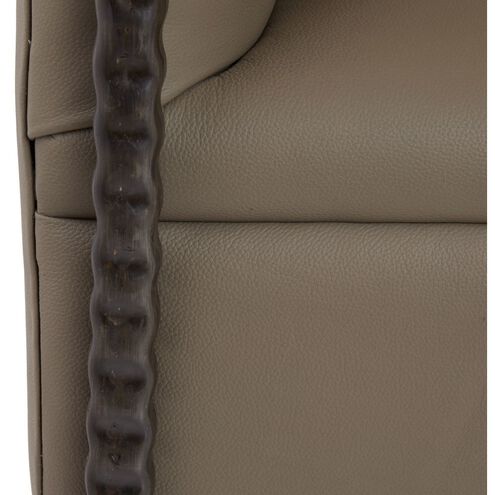 Escondido Dove Leather and Bronze Lounge Chair